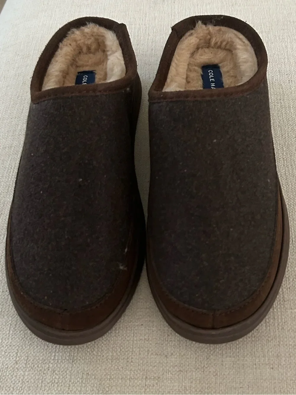 Cole Haan Men’s Indoor-Outdoor Clogs -Soft Slip-On Slippers, Brown, Small,  NWOT